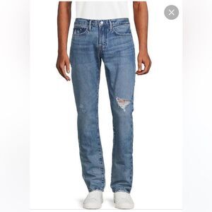 DISTRESSED FRAME DENIM L’HOMME ATHLETIC JEANS SIZE 32